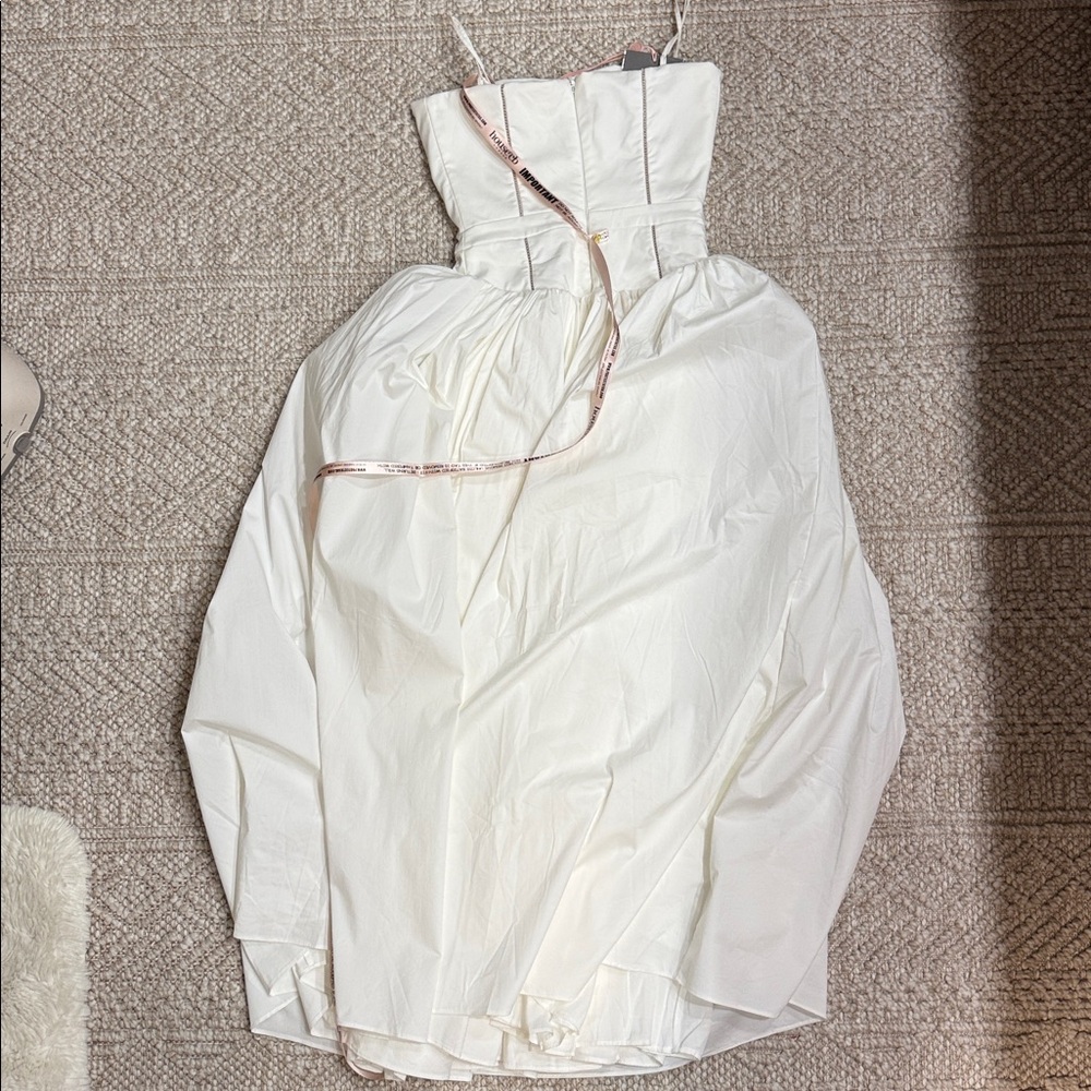 House of CB Strapless Ivory A-Line Dress - Picture 5 of 5
